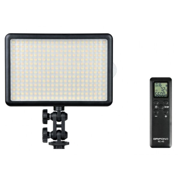 Видео свет "LED-308C" (5600К-3200К с диммером  и пультом)