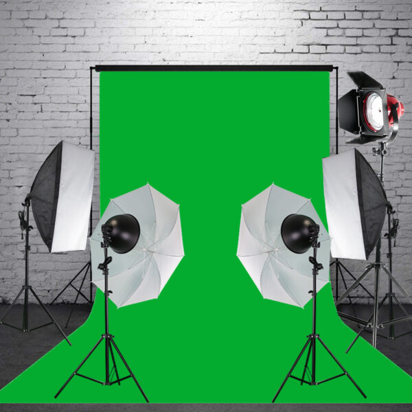 Комплект студийного света для съёмки на зеленом фоне